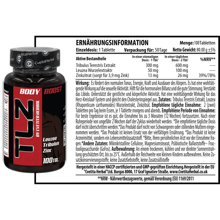 TLZ Natürlicher Testosteron-Booster